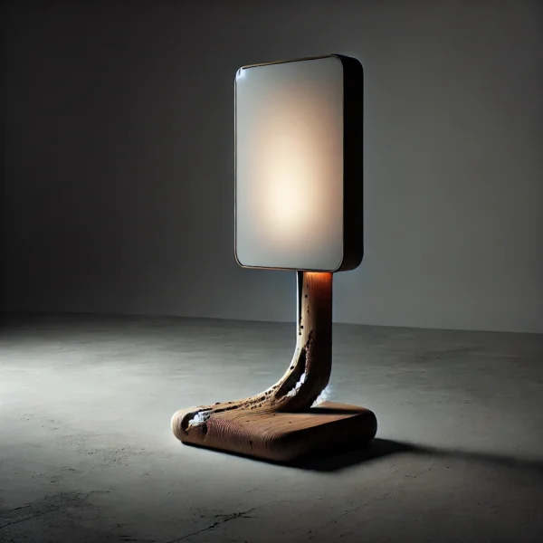 Minimalist Modern Handmade Wabi-Sabi LED Floor Lamp - Image 4