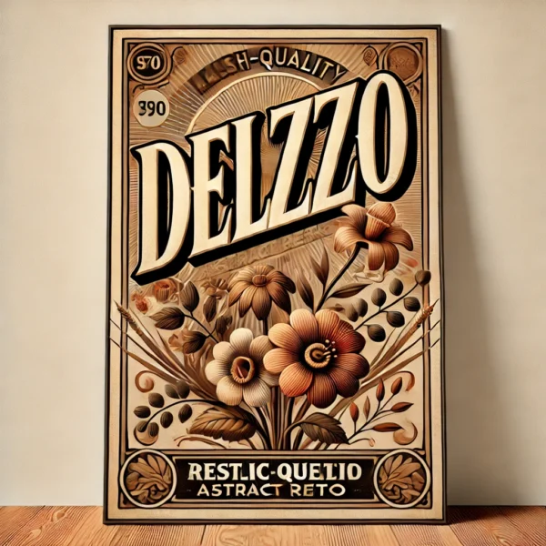 Delzzo Flowers Plants Abstract Retro Poster